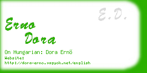 erno dora business card