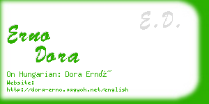 erno dora business card